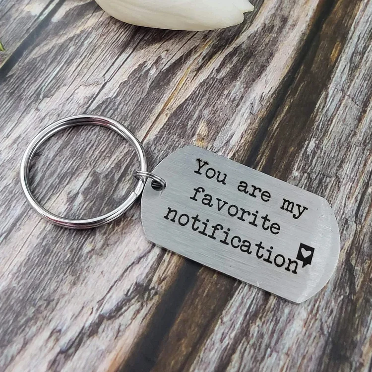 Funny Couple Keychain You are my favorite notification Key Ring for Couple
