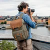 Retro Kamerarucksack DSLR Rucksack,Spiegelreflex Kameratasch Fotorucksack mit Gepolsterter Einlage,f&uuml;r Canon Nikon Sony Spiegelreflexkameras,Drohne,Objektiv,Laptop,Stativ und Zubeh&ouml;r