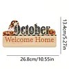 (US Only)October Theme Wood DIY Diamond Painting Hanging Hook No Hole Punching Wall Decor