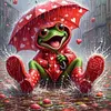 Frog Umbrella-11CT Stamped Cross Stitch 40*40cm/15.75*15.75in tapestrymarket