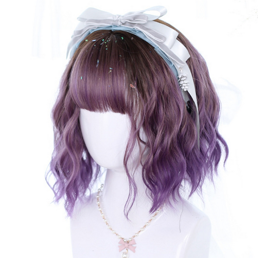 Lolita Two Color Short Curly Wig SP15666