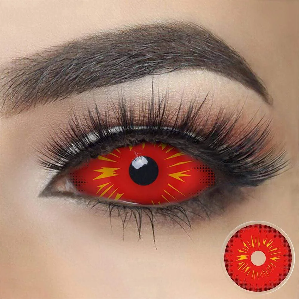 Red Fire Sclera Halloween Lenses