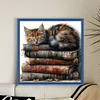 (US Only)Cat Printed Cross Stitch Kit 40x40cm DIY 11CT Embroidery Craft Set Home Art
