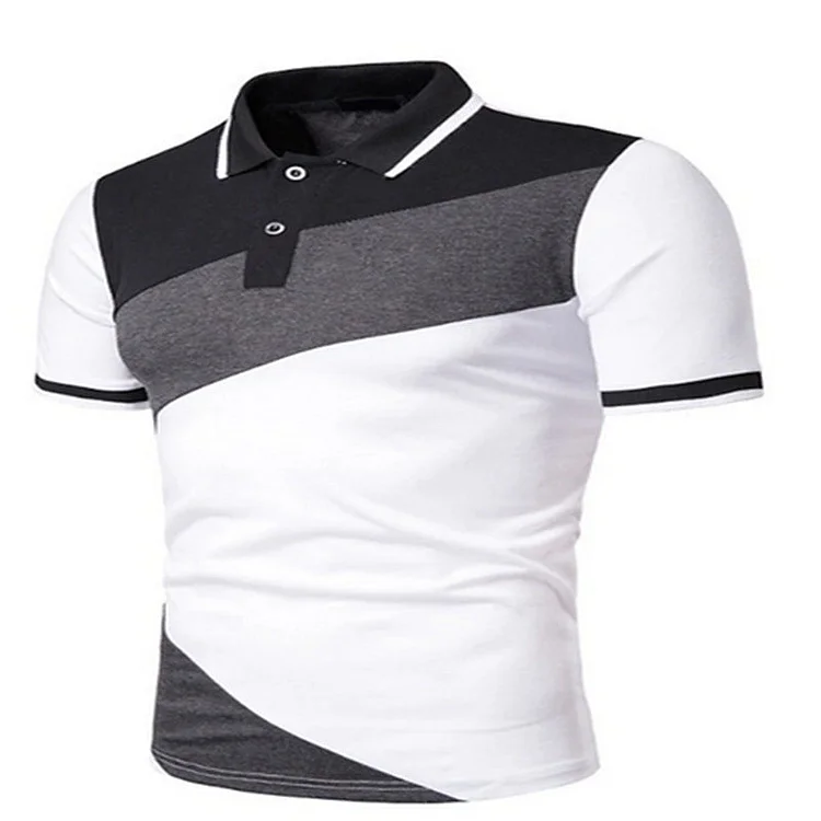 Polo Shirts Spring/Summer Polo Shirt Color Matching Men's T-shirt