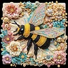 Framed Diamond Painting - Special Shaped - Insect (25x25cm)