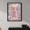Winter Pink Gown Prayer Lady Special Shaped 5D DIY Partial Drill Diamond Painting Kits for Adults Beginners Home Decor Diamond Dots Paintings Diamond Art Kit 11.81x15.75inch