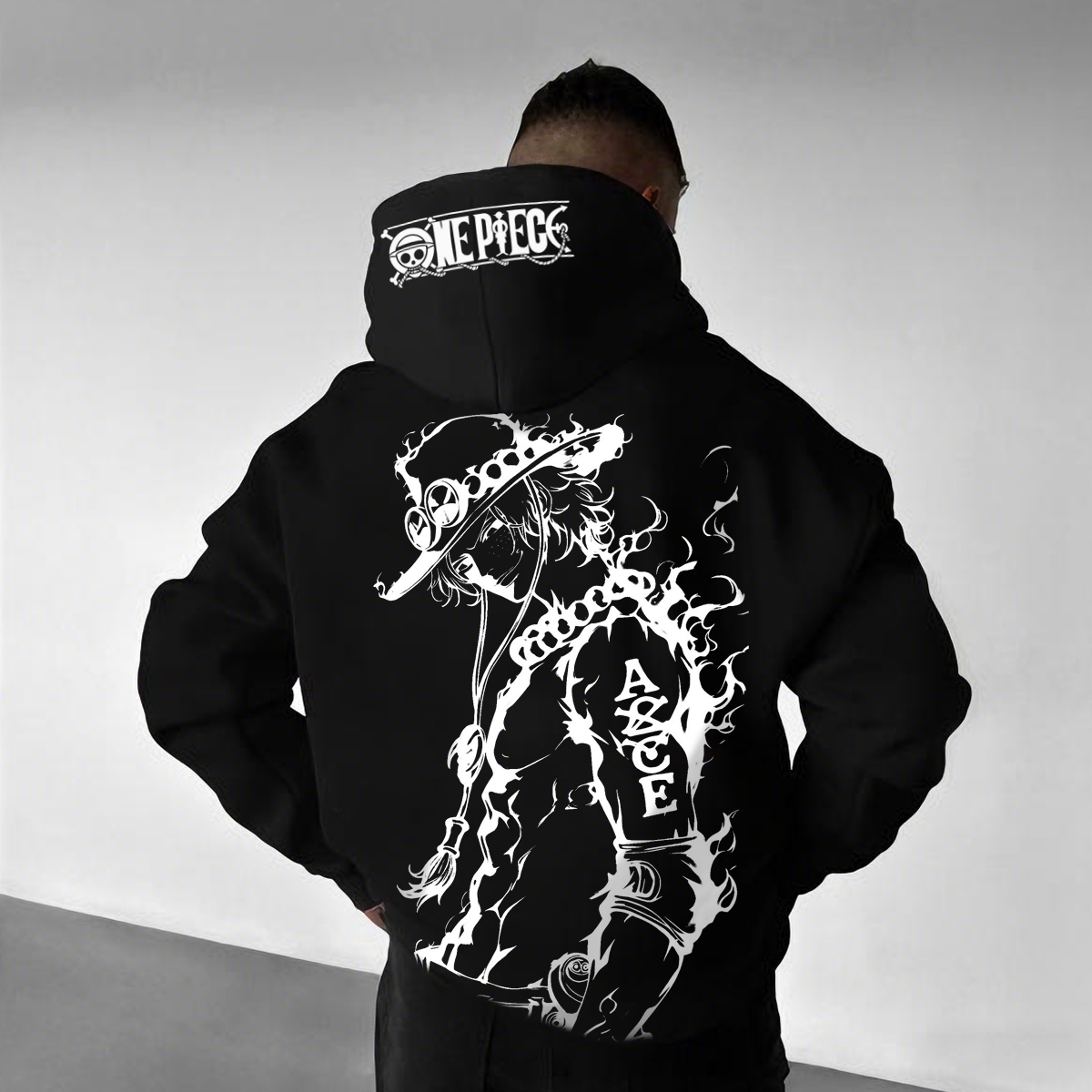 Oversized Anime Print Casual Hoodie