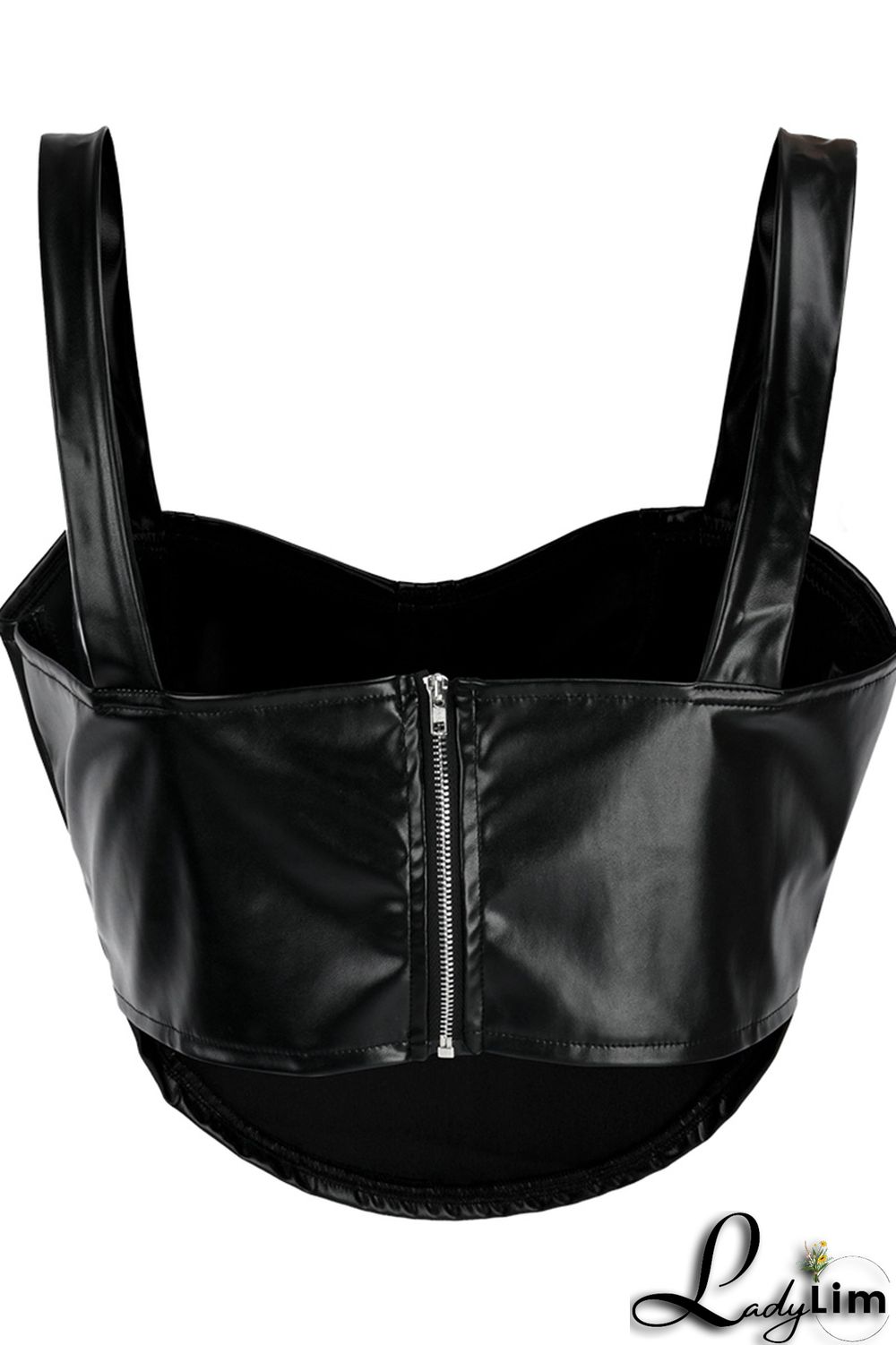 Brown Sexy Casual Solid Vests Square Collar Tops (Without Shirt)