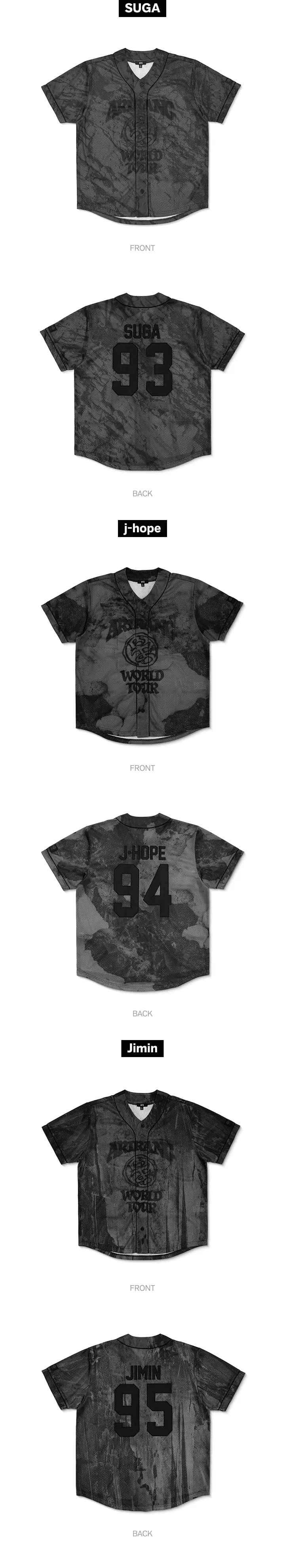 BTS Tour Arirang Jersey | Member Number Baseball Tee