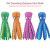 2Pcs Octopus Dog Toy No Stuffing Squeaky Plush Puzzle Toy Interactive Chew Toy