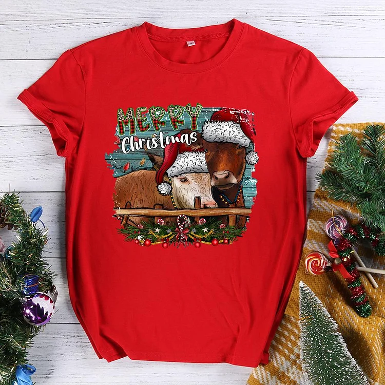 PSL - Christmas Cow T-Shirt-011964