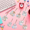 >SALE<8PCS Double Sided Round Diamond Painting Art Keychain Pendant (Squirrel #6)