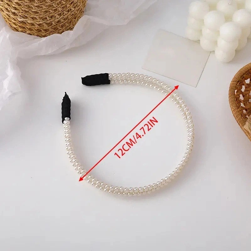 Women’s Elegant Streetwear Round Imitation Pearl Hair Band
