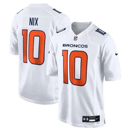 Youth Denver Broncos #10 Bo Nix  White Tundra Fashion Game Jersey