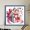 (Multi Style)Two Kittens Playing With Yarn-Full Embroidery 3 strands 11CT Stamped Cross Stitch-40*40CM