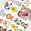 24PCS Animal Diamond Mosaic Sticker Art Crafts DIY Gem Sticker for Kids Beginner