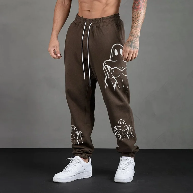Naughty Ghost Sexy Boobs GRAPHIC PRINT JOGGERS