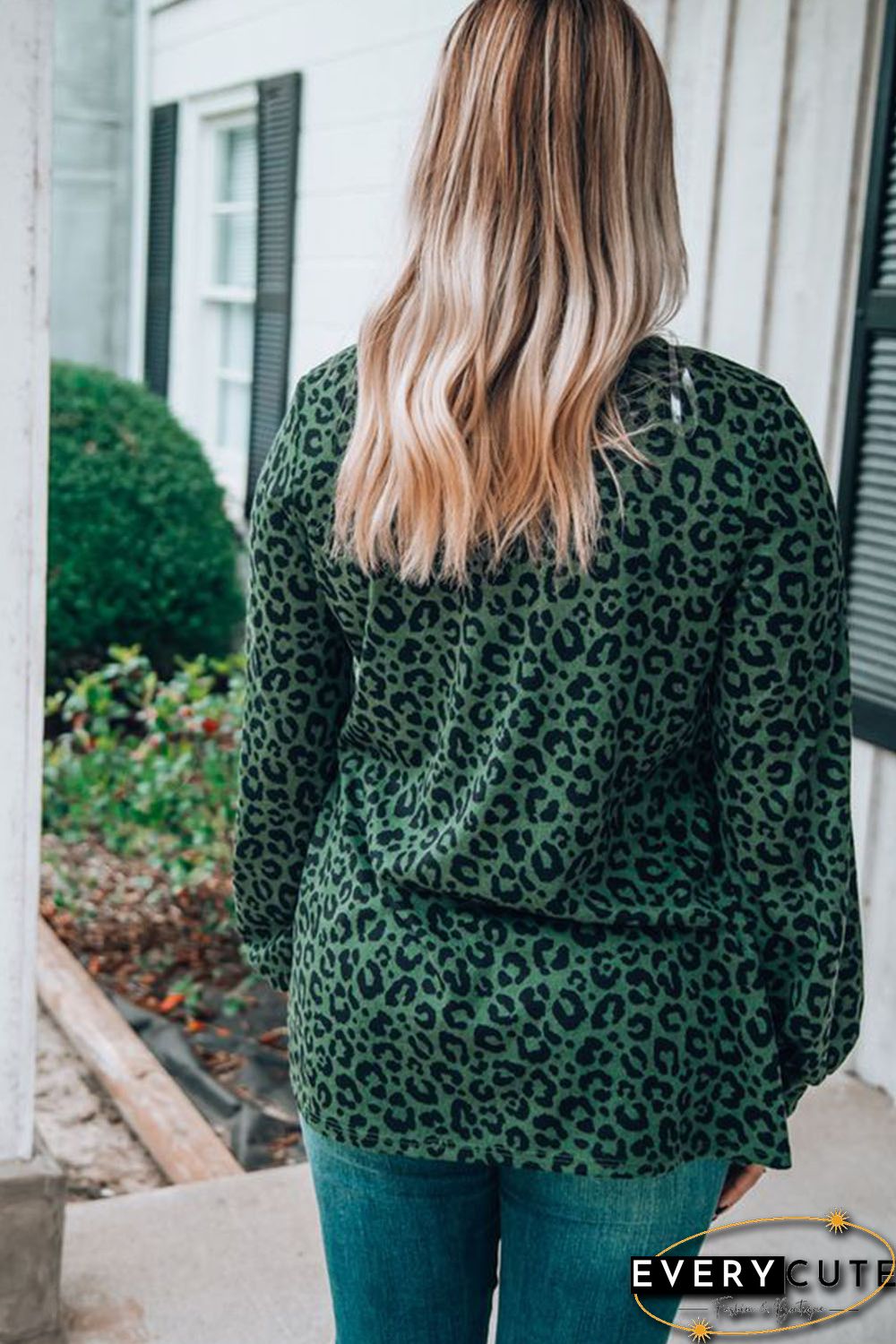 Leopard Long Sleeve Flowy Top