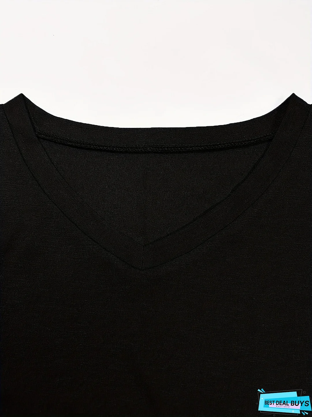 Solid V Neck Split Dress, Casual Long Sleeve For Spring & Summer, Women's Clothing