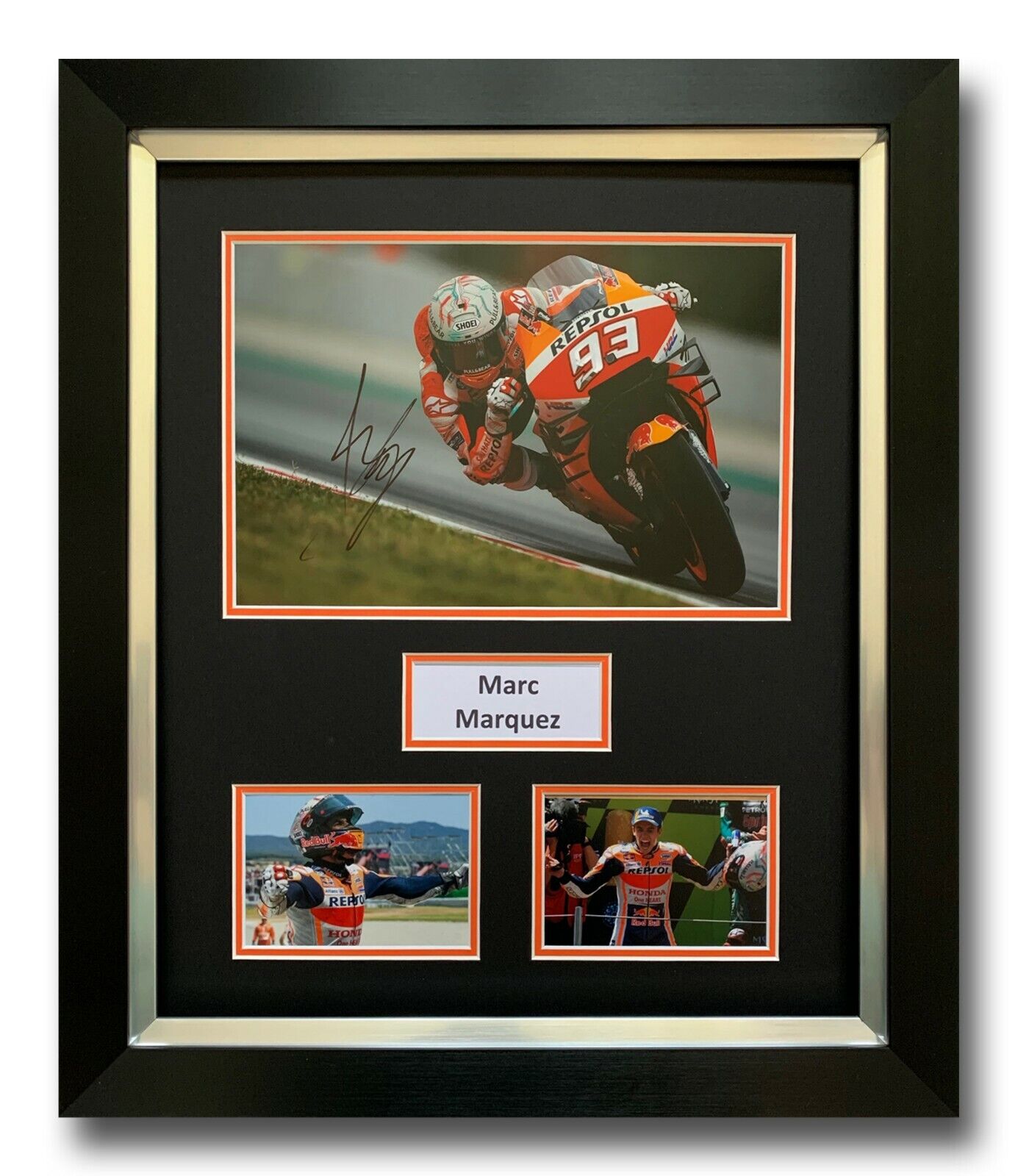 MARC MARQUEZ HAND SIGNED FRAMED Photo Poster painting DISPLAY - REPSOL HONDA - MOTOGP AUTOGRAPH.