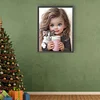 >SALE<5D DIY Full Round Drill Diamond Painting Sweet Girl Kit Home Decoration 30x40cm