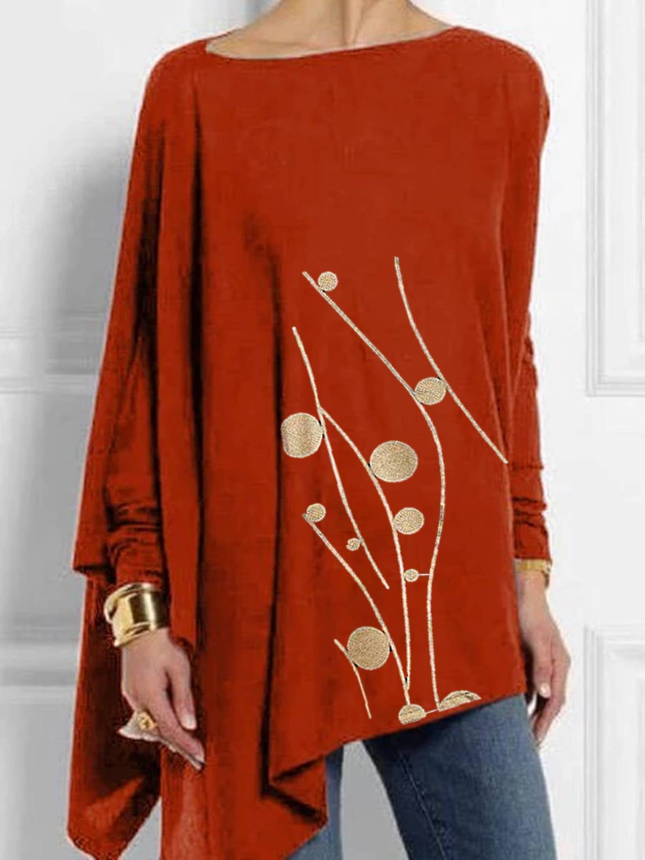 Women Half Sleeve V-neck Solid Color Dress