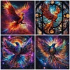 (Multi-Style) Phoenix Colorful Bird - 18CT Stamped Cross Stitch 35*35cm/13.78*13.78in