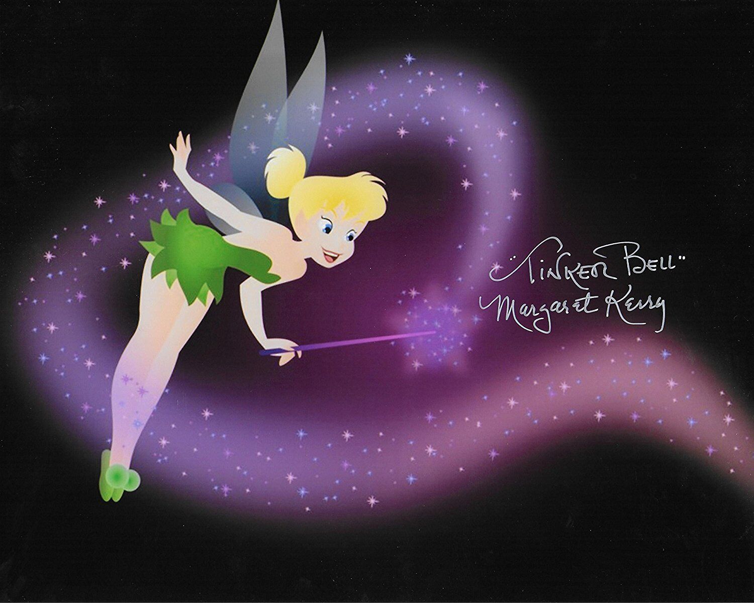 Margaret Kerry Tinkerbell from Disney Original Autographed 8X10 Photo Poster painting 8