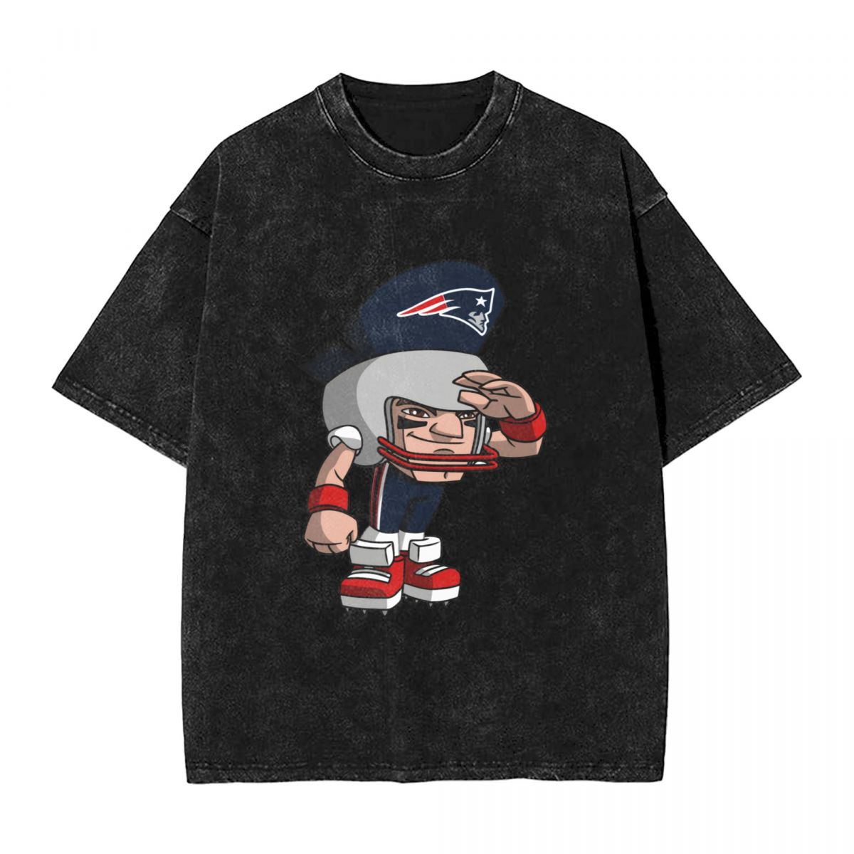 New England Patriots NFL Rusher Men's Vintage Oversized T-Shirts