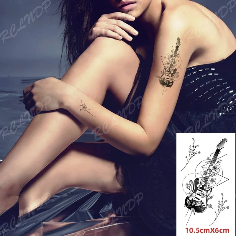 Waterproof Temporary Tattoo Sticker Small Cute Flower Plant Body Art Flash Tatoo Fake Tatto for Women Men