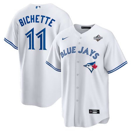 Youth Toronto Blue Jays #11 Bo Bichette  White 2025 World Series Home Replica Player Jersey