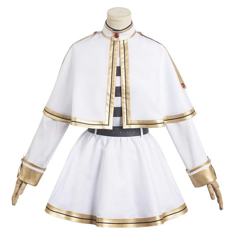 Kids Children Frieren: Beyond Journey's End Frieren White Set Outfits Cosplay Costume Suit