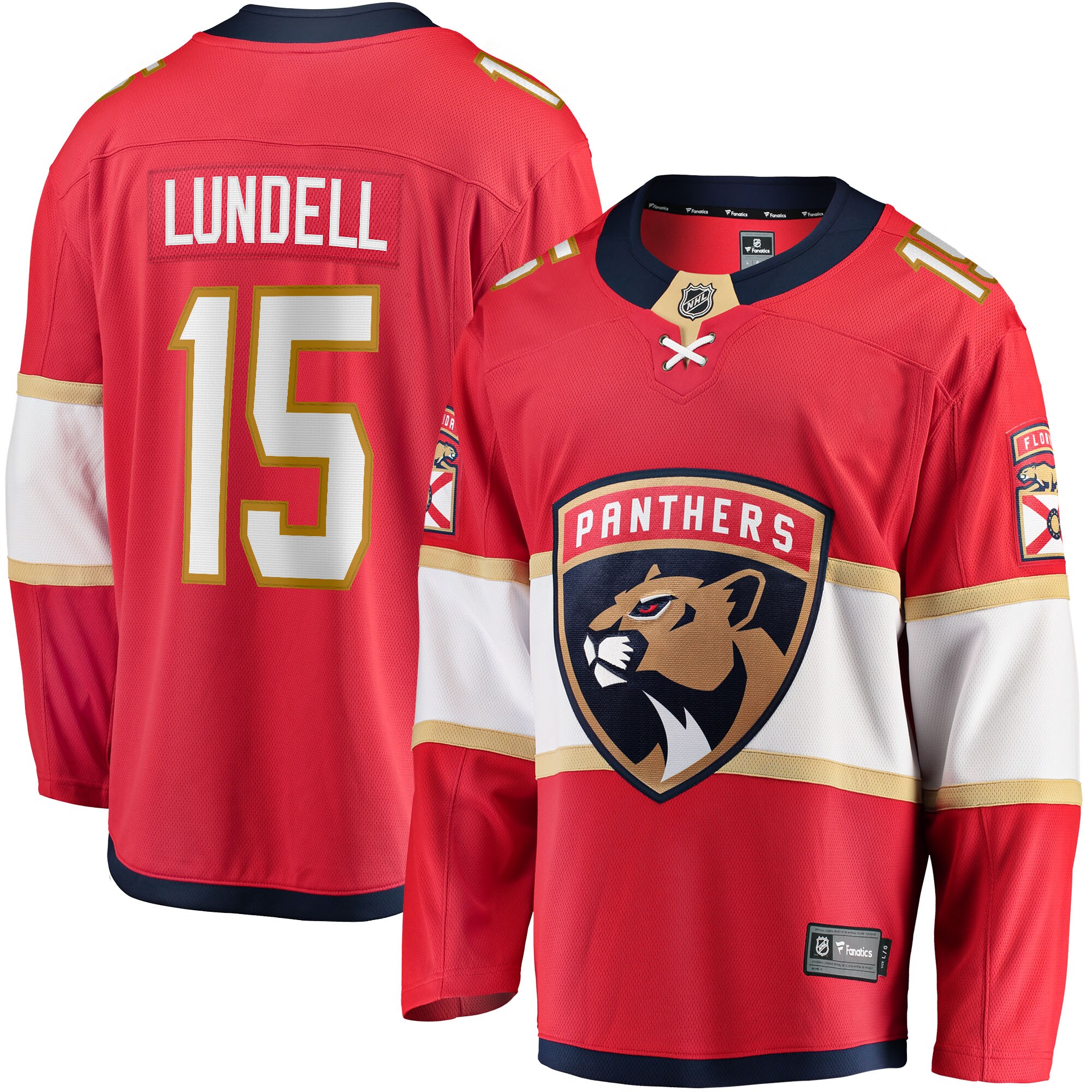 Anton Lundell Florida Panthers Fanatics Home Breakaway   Jersey &ndash; Red mysite