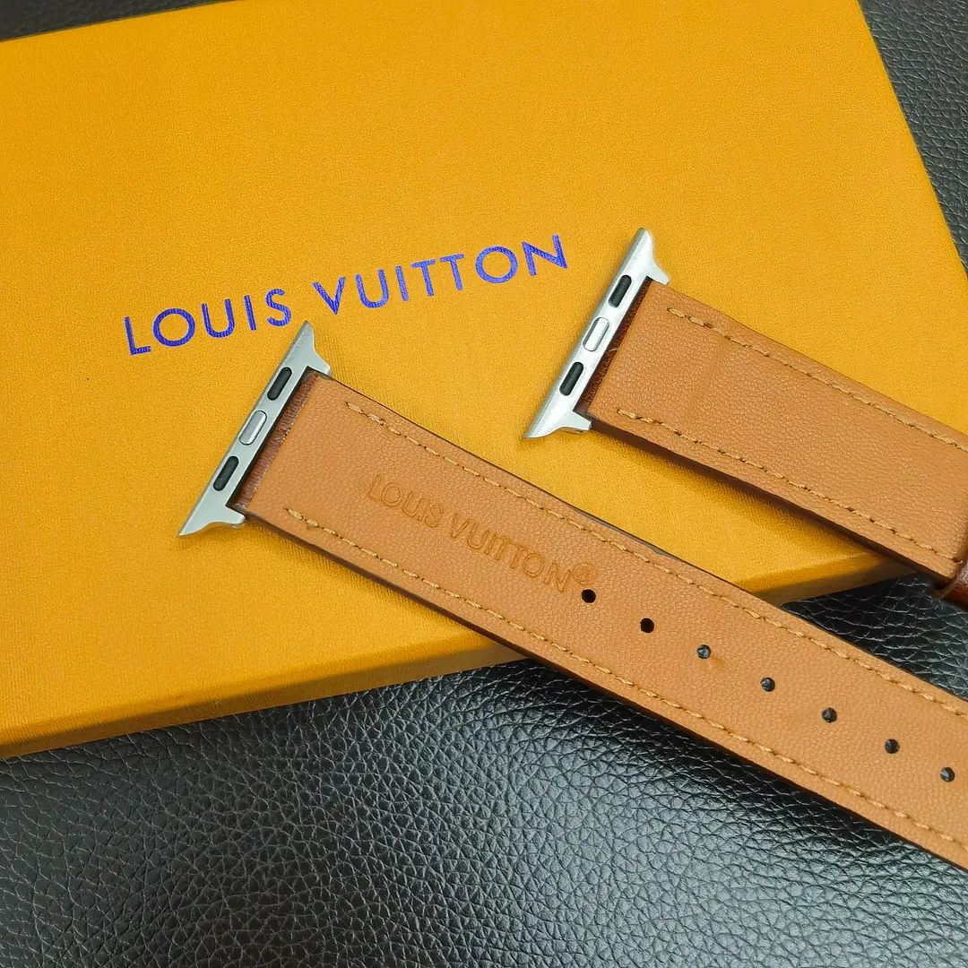 Louis Vuitton 3D Embossed Leather Apple Watch Strap