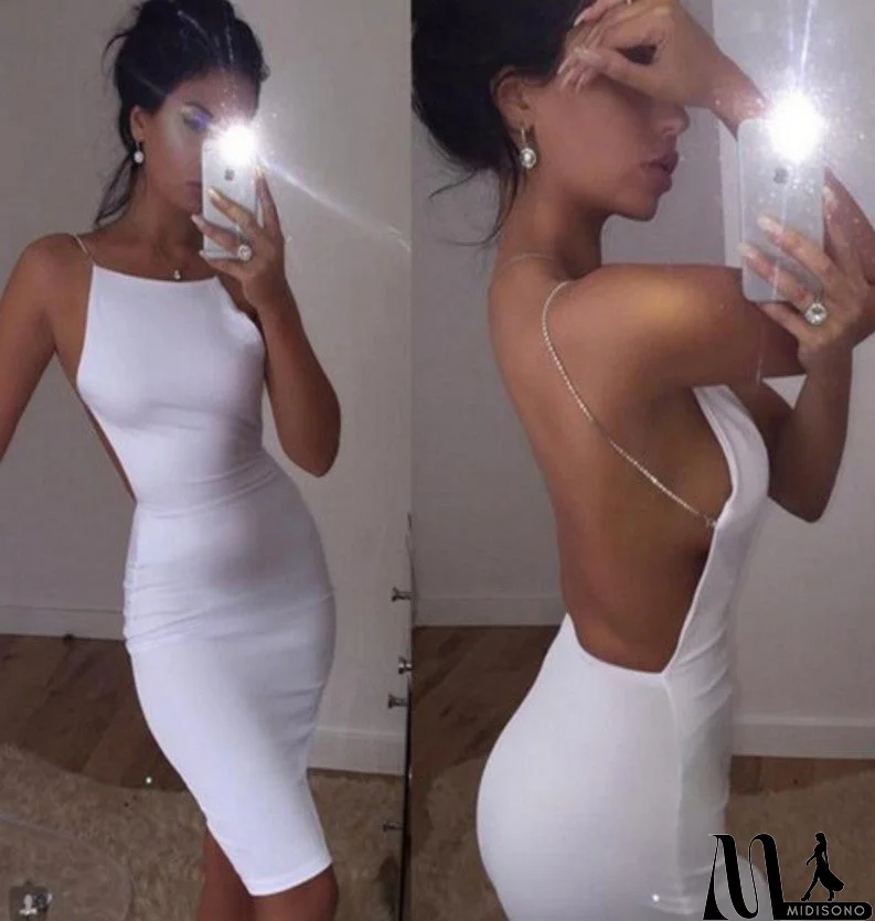 MidiSono - Fashion Sexy Backless  Dress