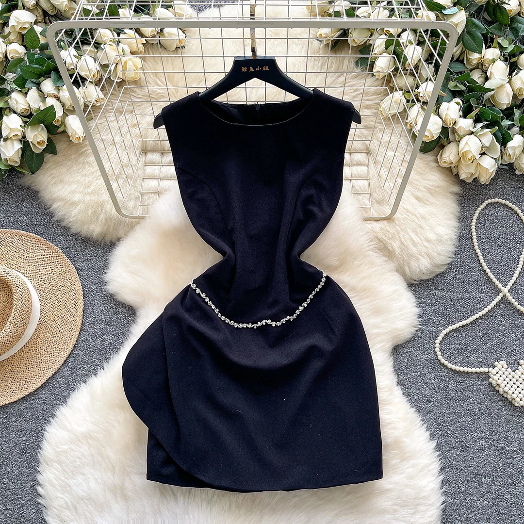 Nigikala Nigikala Holiday Suit Women's Design Bikini Hanging Neck Vest Tuxedo Skirt Knitted Two-Piece