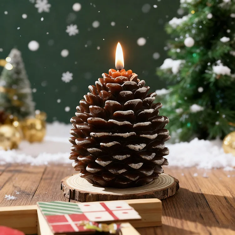 Christmas 3D Pine Cone Candles - Flameless Pine Cone Candles