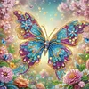 DIY Partial Special Shaped Drill Diamond Painting-Butterfly