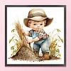 Farm Baby - 18CT Stamped Cross Stitch 25*25cm/9.84*9.84in