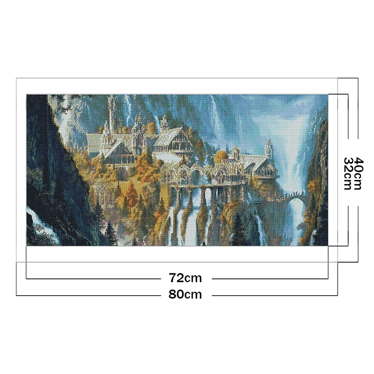 The Book of Lord of the Rings 1 cross stitch kit count print 18ct 14ct 11ct  cotton thread embroidery DIY handmade needlework