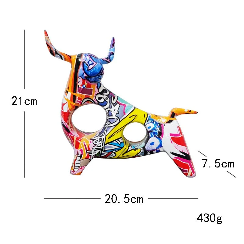 Nordic Modern Figurine Balloon Dog Ornaments Creative Graffiti Resin Crafts Home Living Room TV Cabinet Desktop Decorations