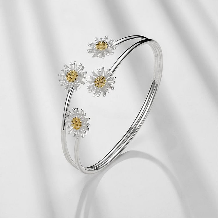 YOY-Fashion Daisy Flower Charm Bracelet &Bangle For Women