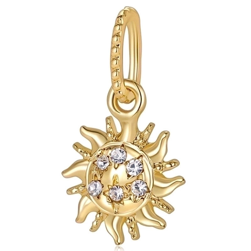 1 PC/Package Metal Rhinestones Plating Inlay Polished Pendant Beads Spacer Bars