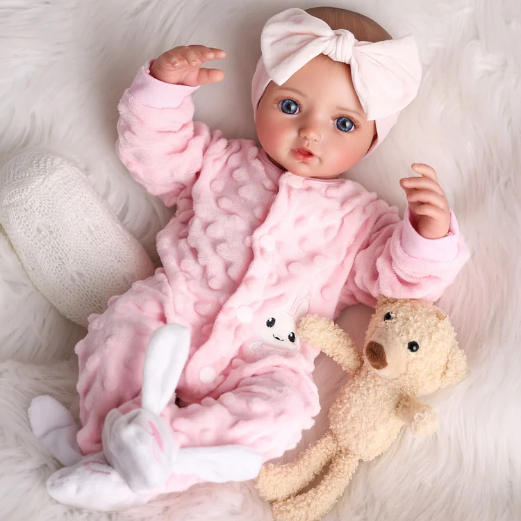 Babeside Quiet Reborn Baby Tessa 17" Little Infant Girl Best Gift for Kids