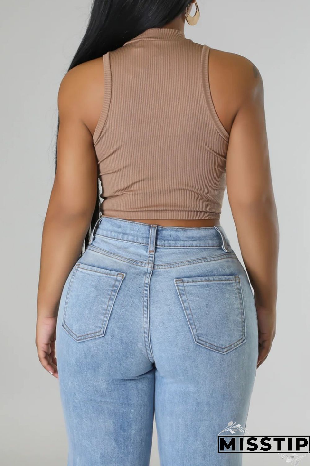 Black Casual Solid Basic Half A Turtleneck Tops