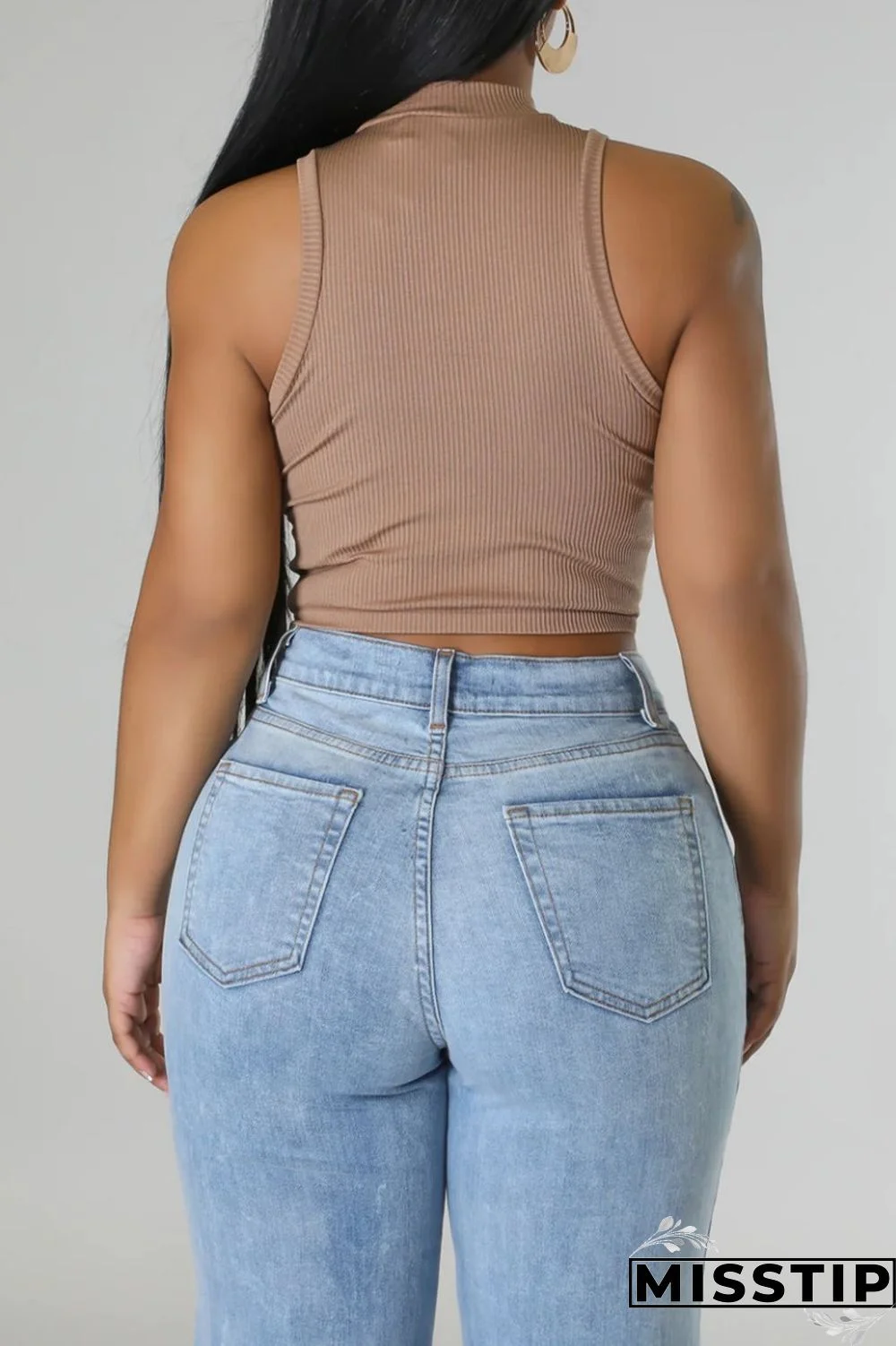 Black Casual Solid Basic Half A Turtleneck Tops