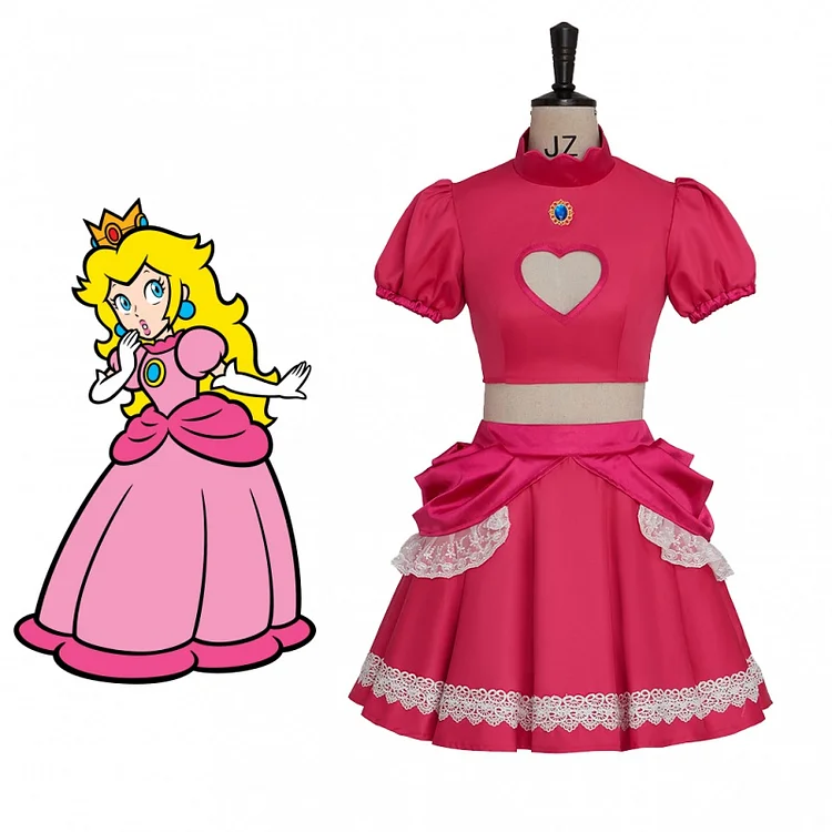 Princess Peach Cosplay Costume Dress