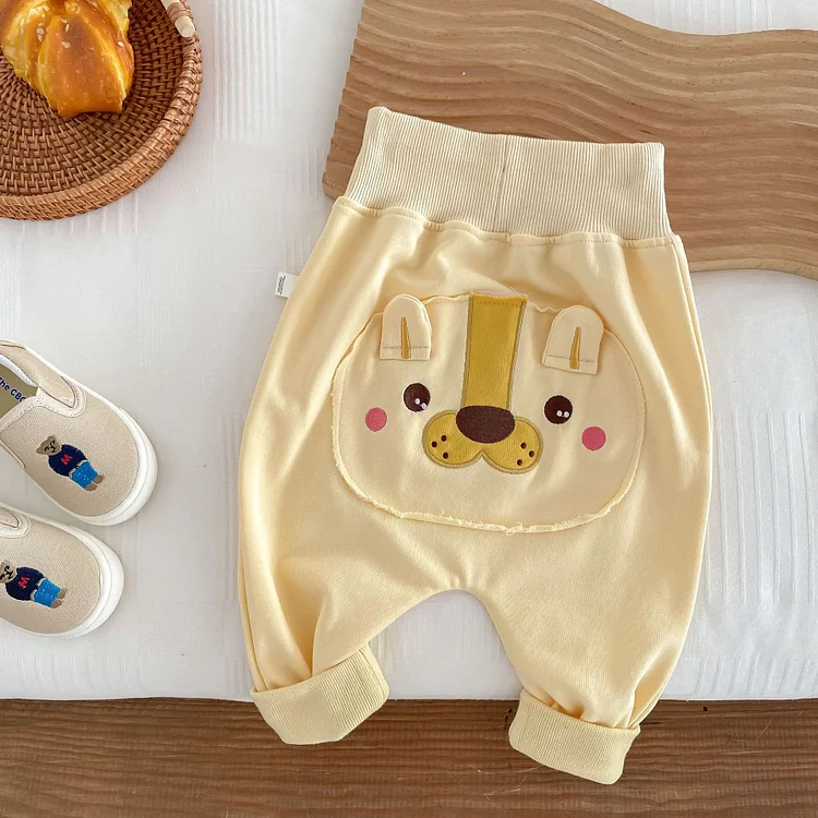  Baby Cute Animal Patch Jogger Pants