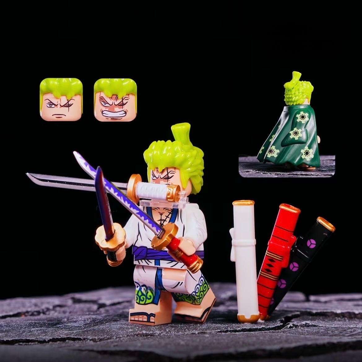 One Piece Wano Country Minifigure Set - Luffy, Zoro, Sanji, Nami & The Straw Hat Crew Building Blocks