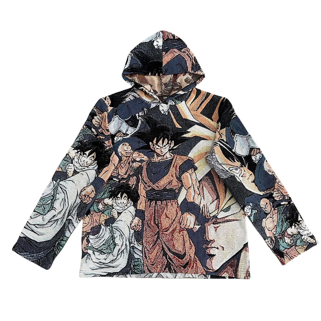 FRIENDS & FAMILY GOKU TAPESTRY HOODIE